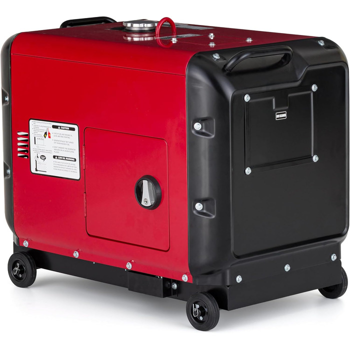 Дизельний генератор Hahn & Sohn HDE 9300SS3 - максимальна потужність 9,3 кВА Електричний стартер, AVR, генератор для будівельних майданчиків, будинків, садів, 70 дБ - аварійний генератор, дизельний генератор, 230 В 6,5 кВт дизель