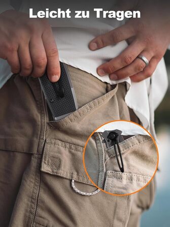 Кишеньковий ніж Rolgno складний ніж, 3Cr13 гострий ніж з нержавіючої сталі на відкритому повітрі з кишеньковим затискачем і замком