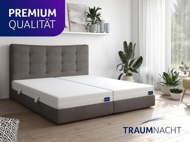 Ортопедичний матрац Traumnacht із 7 зонами та пружинами кишенькової форми, рівень жорсткості 3 (H3), 100 x 200 см, сертифікований Oeko-Tex, виготовлений відповідно до німецьких стандартів якості, 100 x 200 см, 16 см