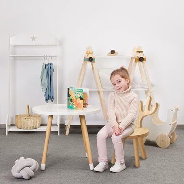 Дерев'яний стілець Yier MEI зі спинкою для дітей висота сидіння 24 см, маленький табурет, дерев'яний стілець для малюків, дитячі м