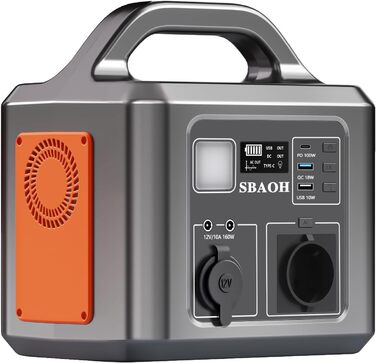 Портативна електростанція 600 Вт, сонячний генератор SBAOH 538,7 Втгод з акумулятором та виходом змінного струму/USB, мобільний генератор живлення для подорожей/кемпінгу/відпочинку на природі/для надзвичайних ситуацій
