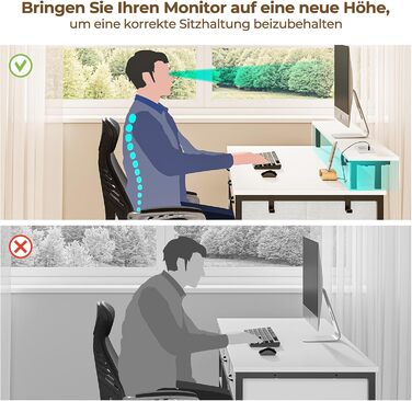 Письмовий стіл Rolanstar з шухлядами, комп&39ютерний стіл з розетками та світлодіодним освітленням, ігровий стіл з підставкою для монітора, полицею та 2 гачками, ігровий стіл для офісу, вітальня (білий, 137x47x90,5 см) білий 137 см