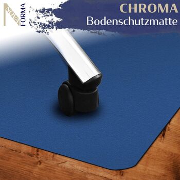 Захисний килимок для твердих підлог NOVA FORMA Chroma - кольоровий килимок для офісних крісел виготовлений з міцного, нековзного пластику PE без BPA - захищає від подряпин та зносу - 116x150 см, синій
