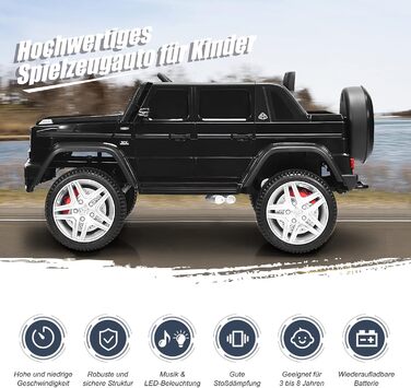 Дитячий електромобіль GOPLUS 12V Mercedes-Benz Maybach з пультом дистанційного керування 2.4 Ghz, дитячий автомобіль з плавним пус