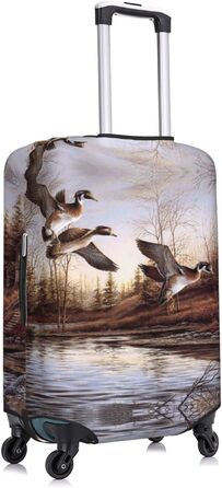 Чохол для валізи Mallard Ducks, міцний захист, підходить для багажу розміром 45,7 - 81,3 см, малий, Чорний