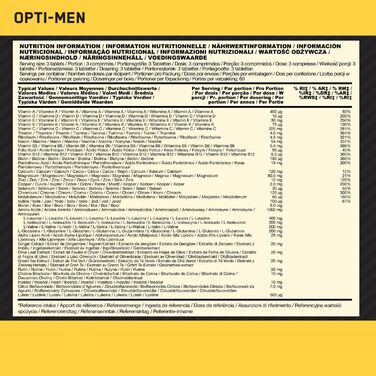Мультивітаміни Optimum Nutrition Opti-Men, 180 таблеток, 2-місячний запас 180 капсул