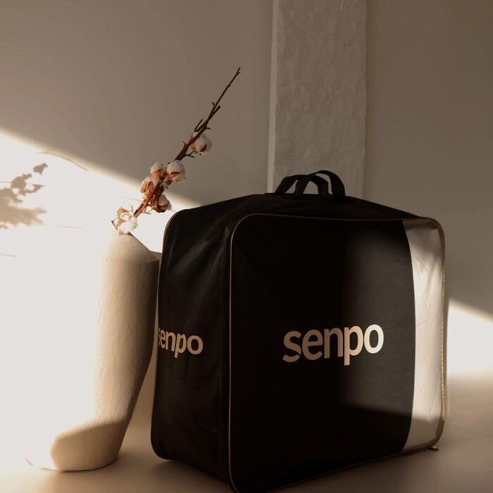 Подушка Senpo Melodia 50x70 см, 100 мериносова вовна, бавовняний чохол, натуральна та дихаюча, сертифікована Oeko-Tex