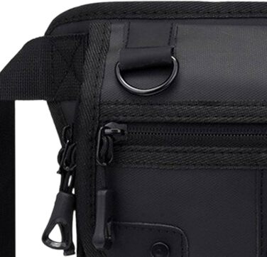 Поясна сумка Fenteer, сумка для відпочинку, регульована сумочка, водонепроникна сумка для ніг, сумка для риболовлі для подорожей на природі, для дорослих, чорна