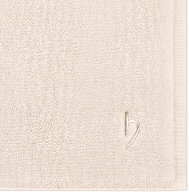 Килимок для ванної Herzbach Home Premium PURA Комплект з 2 предметів, 50 x 70 см 100 бавовна Подвійний килимок для ванної Колір кремовий, комплект з 2 предметів, 50 x 70 см, кремовий