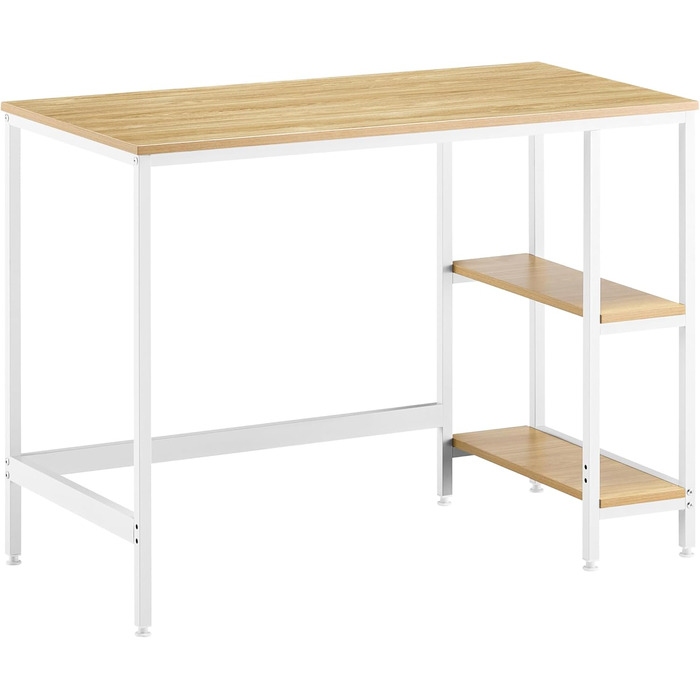 Стіл Garvis 100x50 см (з 2 відділеннями для зберігання) Ігровий стіл з полицею Комп&39ютерний стіл з МДФ для домашнього офісу (дуб) Дуб 100 x 50 см