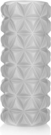 Ролер для йоги COM-FOUR, стимулюючий ролик для фасцій - сприяє кровообігу та розслабленню після роботи, фітнесу, йоги, тренувань та спорту (сірий)