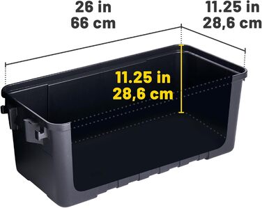 Спортивний багажник Plano - військовий контейнер для зберігання з кришкою, міцний, великий, для кемпінгу та армійського використання, ідеально підходить для полювання, пейнтболу, страйкболу або домашнього використання, різні кольори, середній, чорний