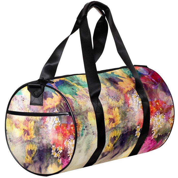 Спортивна сумка, маленька дорожня сумка, сумка для йоги, акварелі та квітів, сумка для фітнесу на відкритому повітрі, ручна поклажа