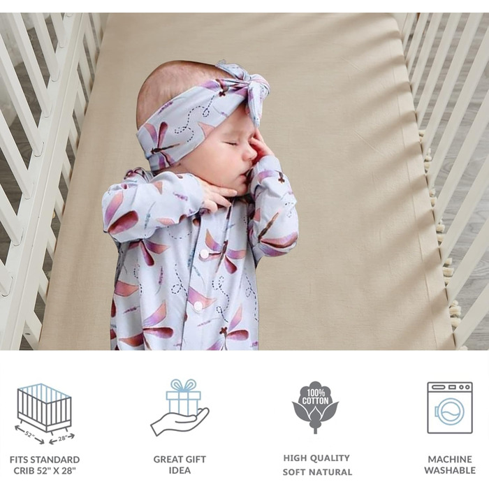 Гендерно нейтральний бохо-богемний комплект постільної білизни для немовлят, дівчаток, хлопчиків, дитяче ліжечко, 6 предметів, одн