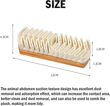 Щітка для чищення замшевого взуття, суха щітка для видалення пилу, силіконова дерев'яна щітка шкіра Piju матеріал для чищення замші/нубуку/взуття та одягу ()