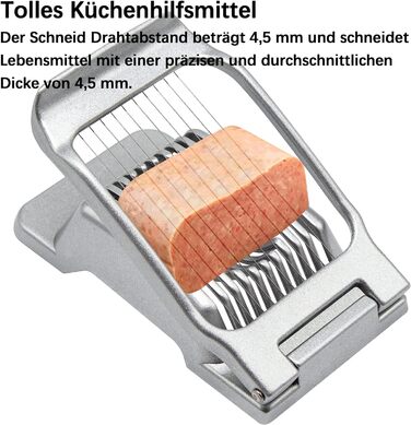 Яйцерізка, Професійний роздільник яєць Ріжучі дроти з нержавіючої сталі Посудомийна машина Безпечна, стабільна алюмінієва Інструме