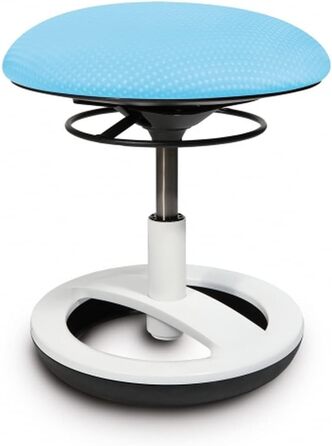 Дитячий стілець Topstar SU83BT6 Sitness Bobby, біле лаковане алюмінієве кільце основи, тканина, синій Водолій