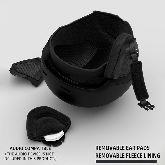 Лижний шолом, шолом для сноуборду для чоловіків, жінок та молоді, регульований шолом з системою вентиляції, знімні амбушури, легкий та ударостійкий для зимових видів спорту, розмір M, чорний