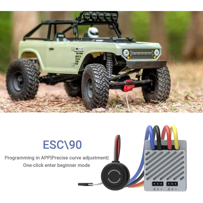 Електронний контролер швидкості ESC 90 Smart RC, WP 1080 90/180A з матовим двигуном, підходить для 23S LiPo або 68-елементних NiMH акумуляторів