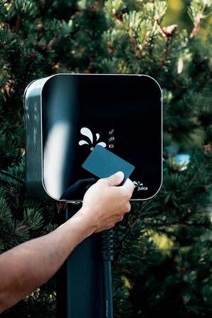 Зарядна станція Juice Charger Me, Wallbox 11KW & Wallbox 22KW для електромобілів, сумісна з зарядним кабелем типу 2 для електромобілів, проста установка, водонепроникність і ударостійкість, підтримка RFID