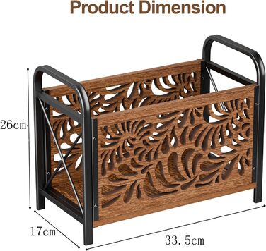 Дерев&39яна підставка для газет, сучасний тримач для журналів, елегантна підставка для журналів у скелетному візерунку, кошик для зберігання, колекціонер журналів, органайзер для зберігання каталогів, 33x26x17 см