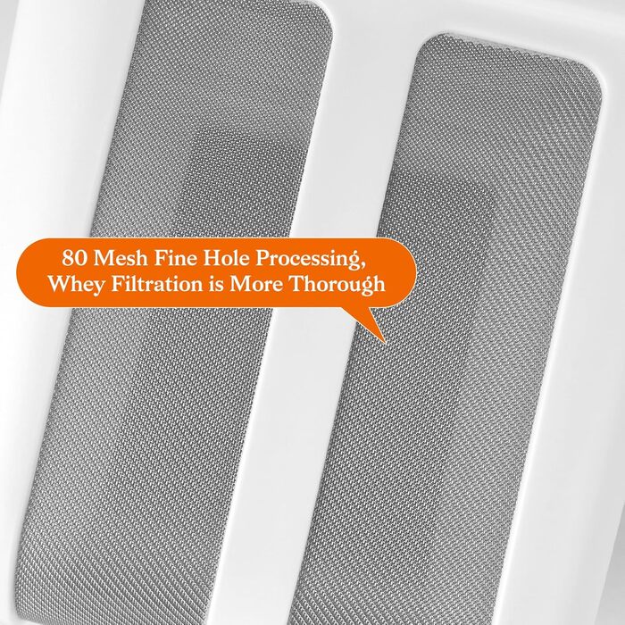 Ситечко для грецького йогурту Сепаратор сироватки, що миється, з кришкою Миюча йогуртниця з сітчастими ситечками Сито для йогурту для фільтрації соку Молочна сітка Побутовий