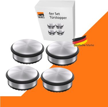 Набір з 4 твердих дверних заглушок з нержавіючої сталі - важка підлогова заглушка 1,2 кг/шт, дверна заглушка в сучасному дизайні з