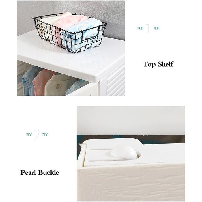 Кошики для зберігання Шафа для зберігання / ящик для зберігання Проста дитяча шафа Пластикові подвійні двері Сучасна мінімалістичн