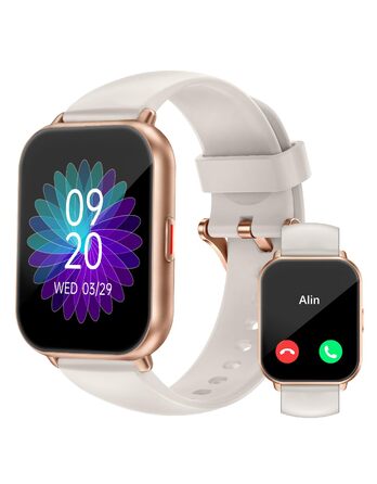 Розумний годинник RUIMEN з функцією телефону, розумний годинник для жінок та чоловіків, фітнес-годинник із сенсорним HD-екраном, моніторингом SpO2, монітором серцевого ритму, монітором сну, крокоміром, режимами кількох тренувань для Android та iOS, Polars