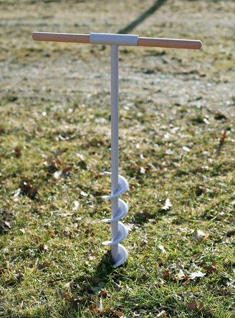 Бур для землі (ідеальний помічник для встановлення огорожі, легке попереднє буріння для кріплення стовпів, сталь з порошковим покриттям, 90 мм) 44485