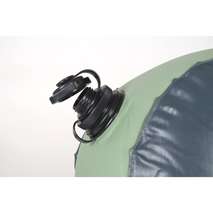 Надувний матрац Bo-Camp, велюр, Air-XL, 1 особа - 200 x 78 x 23 см, зелений/сірий