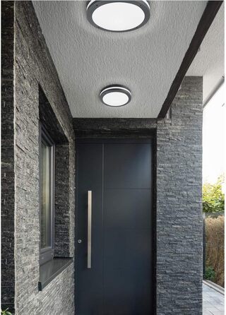 Стельовий світильник Trio LED Piave 676960142 для вулиці, антрацитовий пластик, LED 12 Вт, з датчиком руху