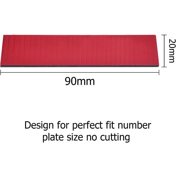 Двосторонніх клейових поролонових накладок для номерних знаків, для кріплення номерних знаків Black, 20 шт.