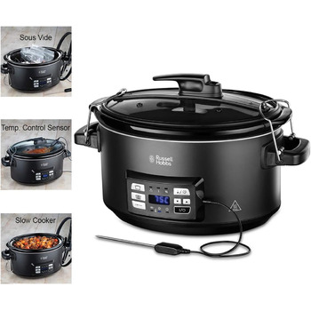 Мультиварка Russell Hobbs 3-в-1 мультиварка, су-від, жаровня датчик температури ядра важка керамічна каструля на 6,5 л для оптимал