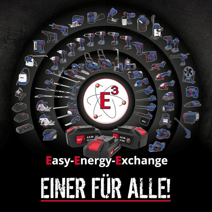 Акумуляторний дриль-шуруповерт BSB 18-0 BL (Серія Easy-Energy-Exchange з безщітковим двигуном, Lithium-Ion, 18 В, 2 швидкості, 21 ступінь крутного моменту, крутний момент 55 Нм, LED підсвічування, без акумулятора та зарядного пристрою) Solo - без акумулят