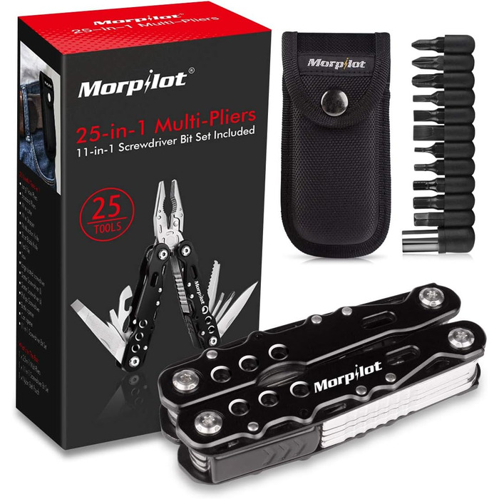 Мультитул morpilot, складні багатофункціональні плоскогубці з нержавіючої сталі 25 в 1, мультитул, мультитул як різак, відкривачка