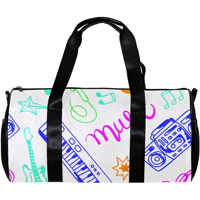 Спортивна сумка, маленька дорожня сумка, сумка для йоги, з музичним принтом, сумка для фітнесу на відкритому повітрі, сумка-тоут
