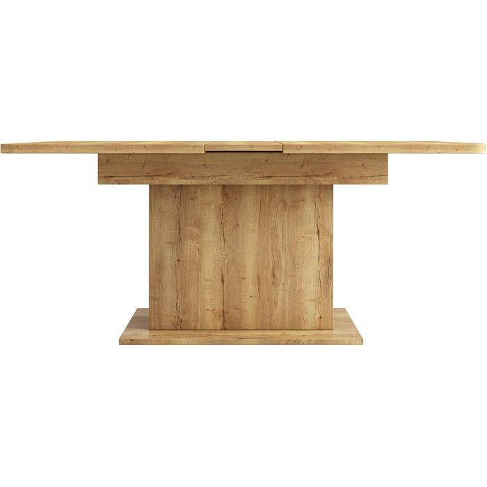 Дерев&39яний обідній стіл Merax, розсувний обідній стіл з місцем для зберігання, прямокутний кухонний стіл, для вітальні та їдальні, 110/130Д x 70Ш x 75В см, натуральний колір