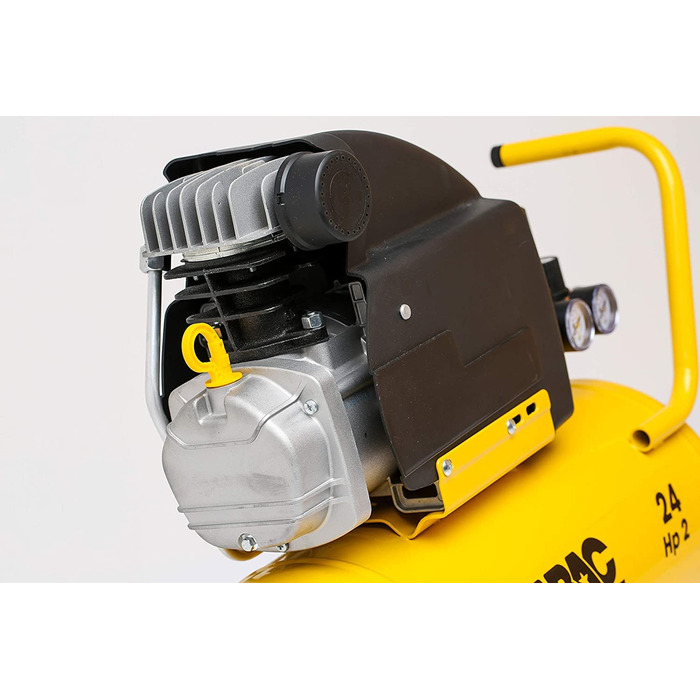 Повітряний компресор ABAC POLE POSITION B20 BASELINE, 24-літровий повітряний компресор, подвійний манометр, макс. тиск 8 бар, впор