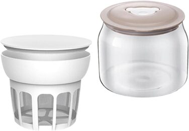 Сепаратор сироватки Sharplace з кришкою, ситечко для харчових продуктів, контейнер для горіхового молока, скло, фільтр для сита йогуртниціскляна пляшка