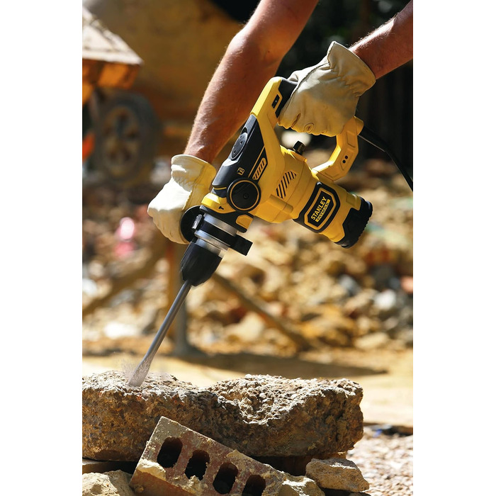 Перфоратор Stanley FatMax SDS-plus FME1250K (1250 Вт, 3,5 Дж, з пневматичним ударним механізмом, з правим/лівим обертанням, пилоне