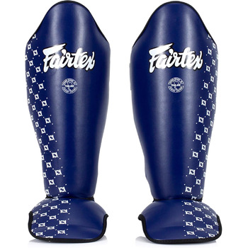 Щитки для гомілок Fairtex SP5 для муай-тай для чоловіків, жінок та дітей Високоякісні, легкі та міцні Покращений захист від болю в гомілці під час тренувань або спарингів, розмір S, синій