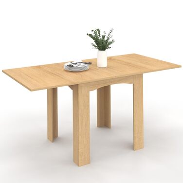 Розкладний прямокутний обідній стіл DONA, 4-8 осіб, бук, 80-160 см