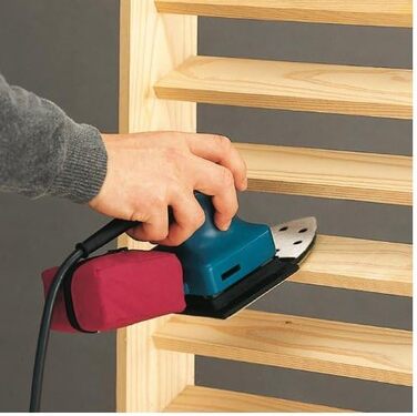 Орбітальна шліфувальна машина MAKITA BO4565K 200 Вт, чорна, синя