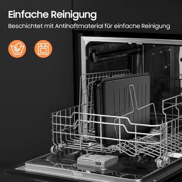 Фритюрниця iceagle 23 л Dual Zone- Мультипіч XXL з французькими дверцятами Духова шафа для фритюрниці з подвійною камерою, 15 програм, 2200 Вт, 12 аксесуарів, знімний роздільник для гнучкого місця для приготування їжі