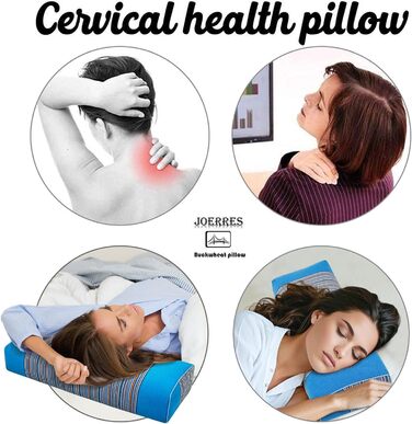 Гречана подушка, гречана подушка для шиї на блискавці (синя)