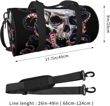 Ізольовані дорожні сумки з зображенням голови восьминога, для спортзалу, спортивного спорядження, велика дорожня сумка, сумки на нічліг та для вихідних днів для чоловіків та жінок