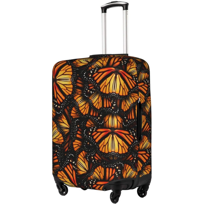 Чохол на валізу Метелики Монарх - еластичний, захисний, миється, антиподряпний, для дітей та дорослих (45.7-53.3 см)