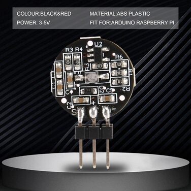 Датчик пульсу, датчик серцевого ритму, датчик серцебиття, чорно-червоний, 136001