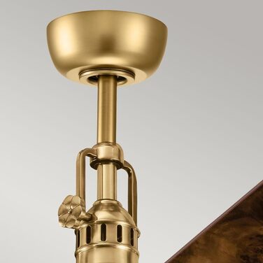 Стельовий вентилятор Elstead Hatteras Bay 142 см зі світлодіодним підсвічуванням з регулюванням яскравості 3000 K, полірована анти